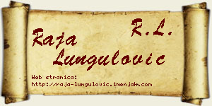 Raja Lungulović vizit kartica